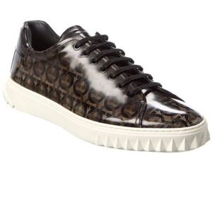 Salvatore Ferragamo Cube 2 Sneakers Pattent Embossed Leather